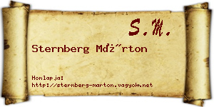 Sternberg Márton névjegykártya